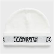 66°North Hufukollur Strikhue i farven - White / Black