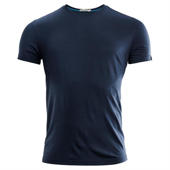 Aclima T-shirt med rund halsudskæring i farven navy blazer.