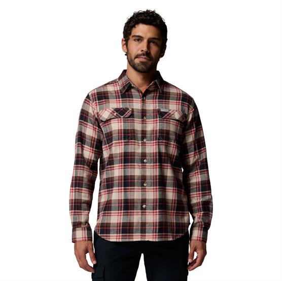 Columbia Flare Gun Stretch Flannel Mens, Ancient Fossil / Plaid
