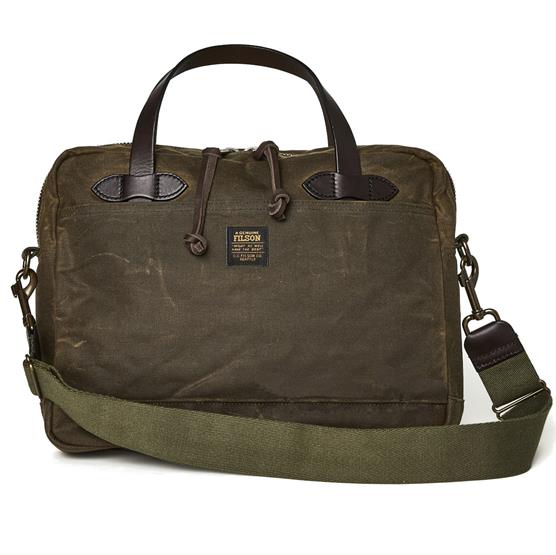 Filson Tin Cloth Compact Briefcase, Otter Green