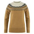 Fjällräven Övik Knit Sweater Womens i farven Buckwheat Brown / Chalk White