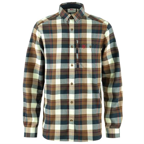 Fjällräven Fjällglim Shirt Mens, Wood Brown / Chalk White