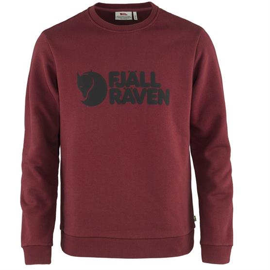 Fjällräven Logo Sweater Mens, Red Oak