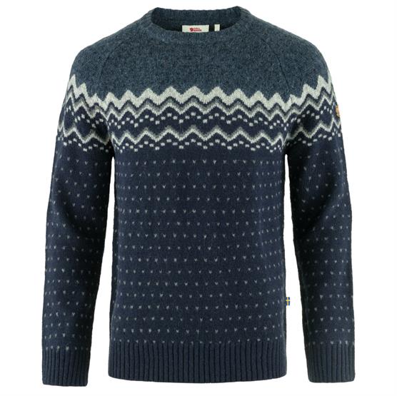 6: Fjällräven Ãvik Knit Sweater Mens, Dark Navy / Mountain Blue