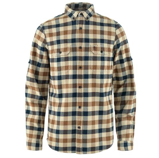 Fjällräven Skog Shirt Mens, Fossil / Dark Navy