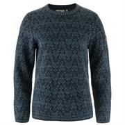 Fjällräven Snow rundhalset Striktrøje i Jacquard Strik