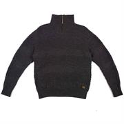 Fuza Wool Mens Nyhavn 1/2 Zip Sweater i farven Coal