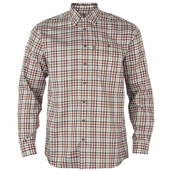 Langærmet herreskjorte med et flot ternet mønster