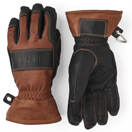 Hestra Fält Guide Glove - 5 Finger, Brown / Black