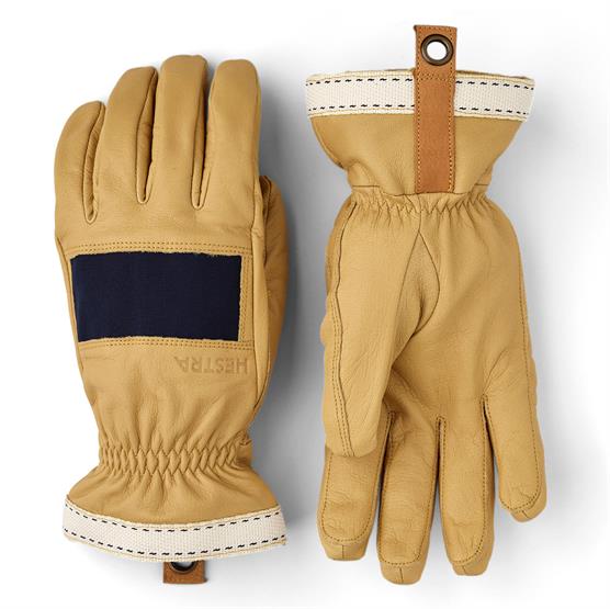 Hestra Njord - 5 Finger, Navy / Natural Brown