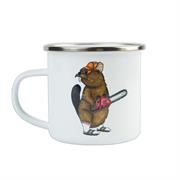 Lakor Lazy Lumber Enamel Mug i farven White