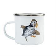 Lakor Sea Parrot Surfer Enamel Mug i farven White