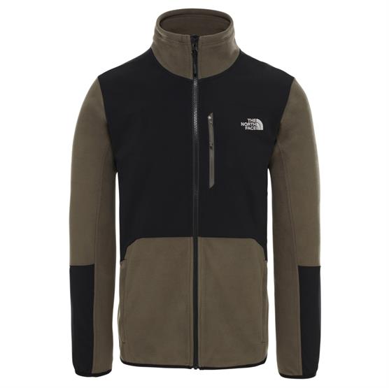 The North Face Mens Glacier Pro Full Zip, Taupe Green / Black