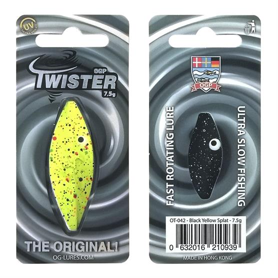 Se Ogp Twister 7,5gr Black Yellow Splat - Gennemløber hos Pro Outdoor