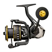 Hjulet har et flot guld og sort design.