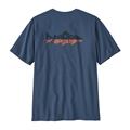 Patagonia Mens Wild Waterline Pocket Responsibili-Tee i farven Utility Blue