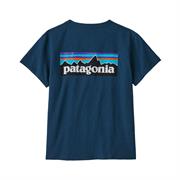 Patagonia P-6 Logo Responsibili-Tee til damer i farven Tidepool Blue