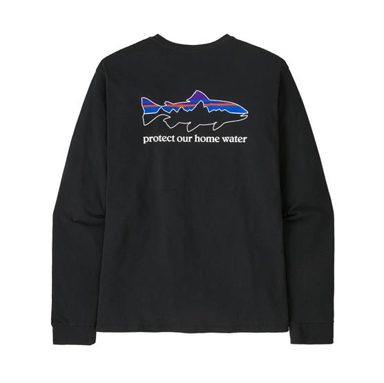 Patagonia L/S Home Water Trout Responsibili-Tee-XXL-Black (BLK)