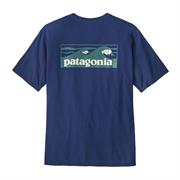Patagonia Mens Boardshort Logo Pocket Responsibili-Tee i farven Clement Blue