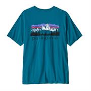 Patagonia Fitz Roy Foothills T-Shirt til Mænd i farven Glacial Blue