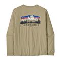 Patagonia L/S Fitz Roy Foothills T-Shirt til Mænd i farven Weathered Stone