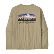 Patagonia L/S Fitz Roy Foothills T-Shirt til Mænd i farven Weathered Stone