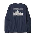Patagonia L/S MW Hut Tripper Skyline T-Shirt til Mænd i farven New Navy