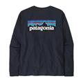 Patagonia Mens L/S P-6 Logo Responsibili-Tee i farven New Navy