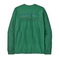 Patagonia Mens L/S P-6 Logo Responsibili-Tee i farven P-6 Outline / Heartleaf Green