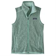 Vesten er i et strikket fleecemønster