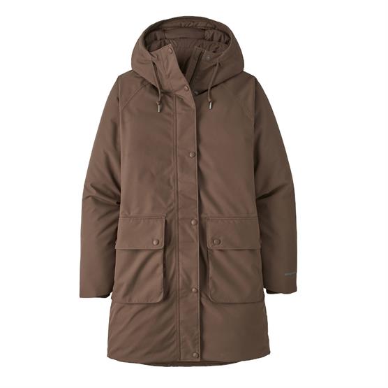 9: Patagonia Womens Great Falls Insulated Parka, Cone Brown