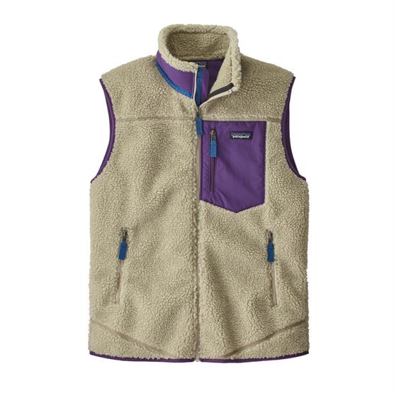 Patagonia Mens Classic Retro-X Vest, Pelican / Purple
