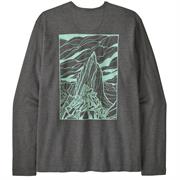 Patagonia LW Cloud Crag Wildrise Crew langærmet trøje i farven Ink Black