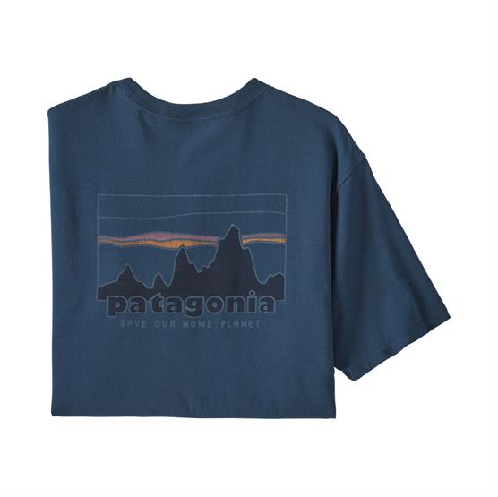 Patagonia Mens '73 Skyline Organic T-Shirt, Tidepool Blue