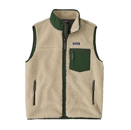 Patagonia Mens Classic Retro-X Vest, Dark Natural / Treeline Green