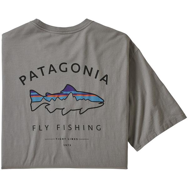 indarbejde taxa Hospital Patagonia Mens Trout Organic T-Shirt - Til Fluefiskeren
