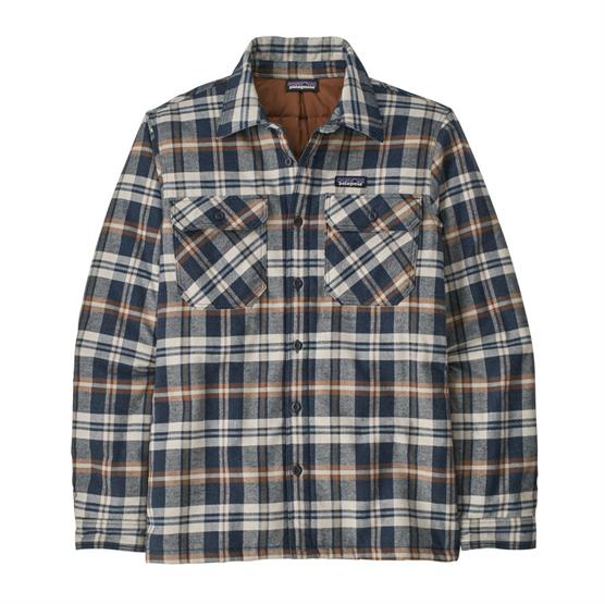 Patagonia Mens Ins. Cotton MW Fjord Flannel Shirt, Fields / New Navy