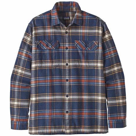 Patagonia Mens L/S Fjord Flannel Shirt, Defender / Neo Navy