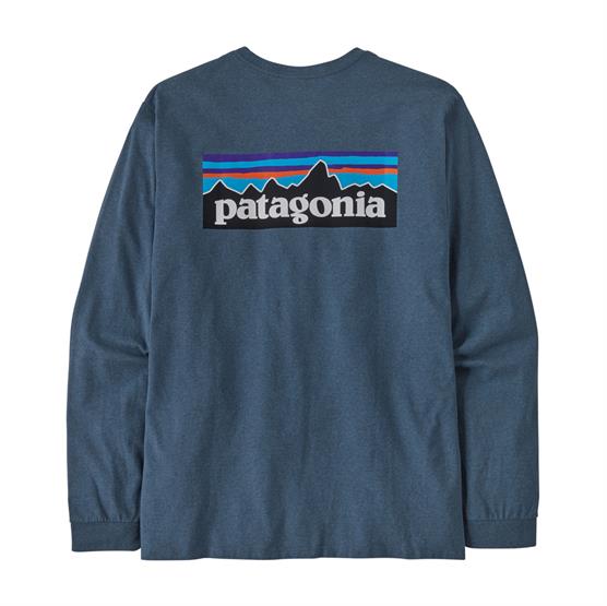 Billede af Patagonia Mens L/S P-6 Logo Responsibili-Tee, Utility Blue