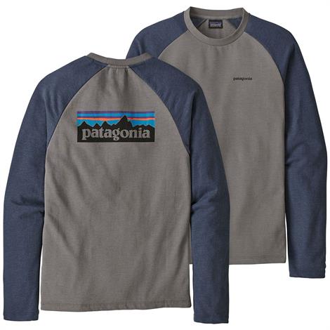 Patagonia Mens P-6 Logo LW Crew Sweatshirt, Feather Grey