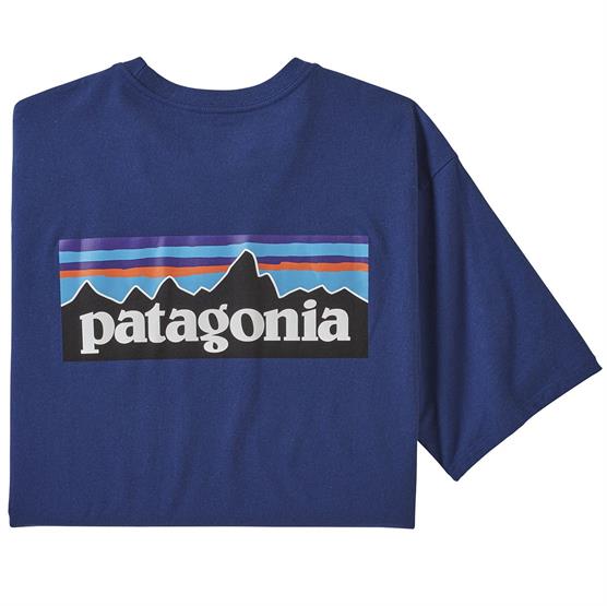 Patagonia Mens P-6 Logo Responsibili-Tee, Superior Blue