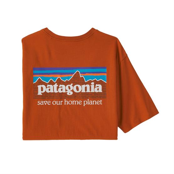 9: Patagonia Mens P-6 Mission Organic T-Shirt, Sandhill Rust