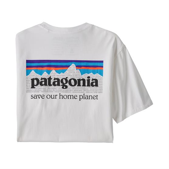 13: Patagonia Mens P-6 Mission Organic T-Shirt, White