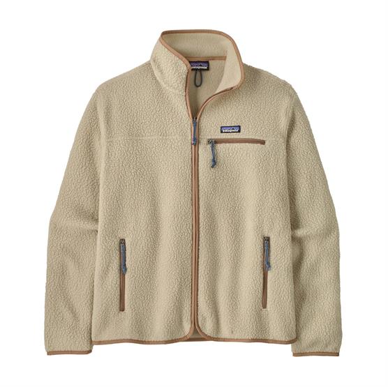 Patagonia Mens Retro Pile Jacket, Pelican / Fossil Brown