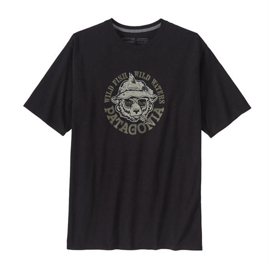 Patagonia Mens Take a Stand Tee, Wild Grizz / Ink Black