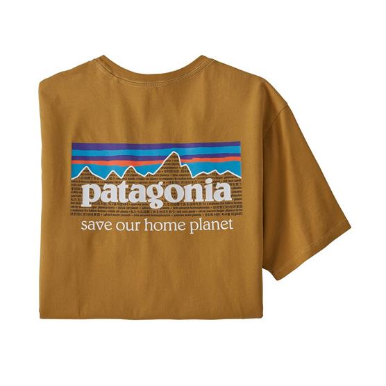 Patagonia Mens P-6 Mission Organic T-Shirt, Oaks Brown