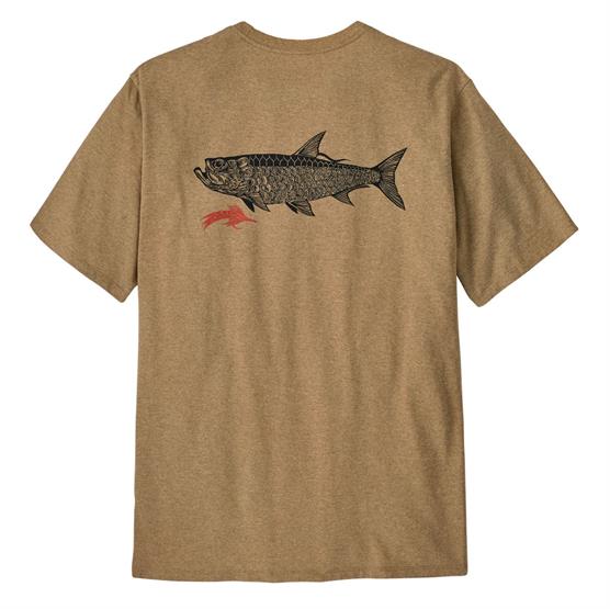 Patagonia Mens Take a Stand Responsibili-Tee, Salty Roach / Bobcat Brown