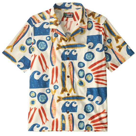 Patagonia Mens Tidal Threads Camp Shirt, Sardines / Natural