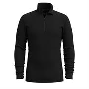 Lækker merino uldundertrøje med 1/4 zip i en sort farve.