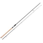 Fiskestangen er perfekt til kystfiskeri med det lange korkhåndtag.